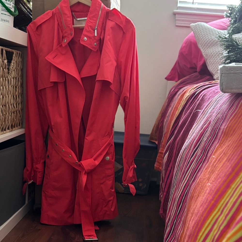 Women's Red Trench Coat